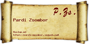 Pardi Zsombor névjegykártya